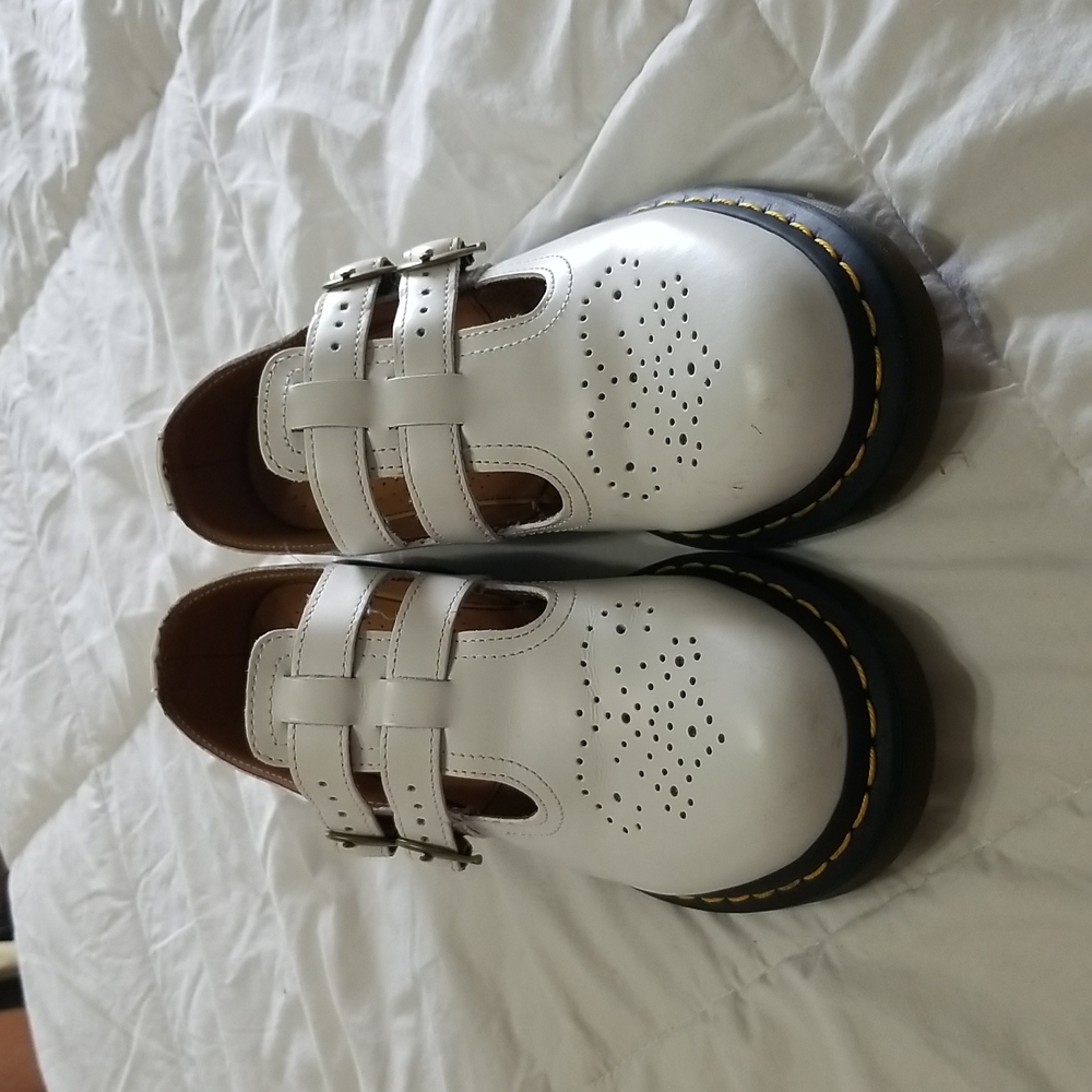 Dr. Martens White Mary Jane Shoes